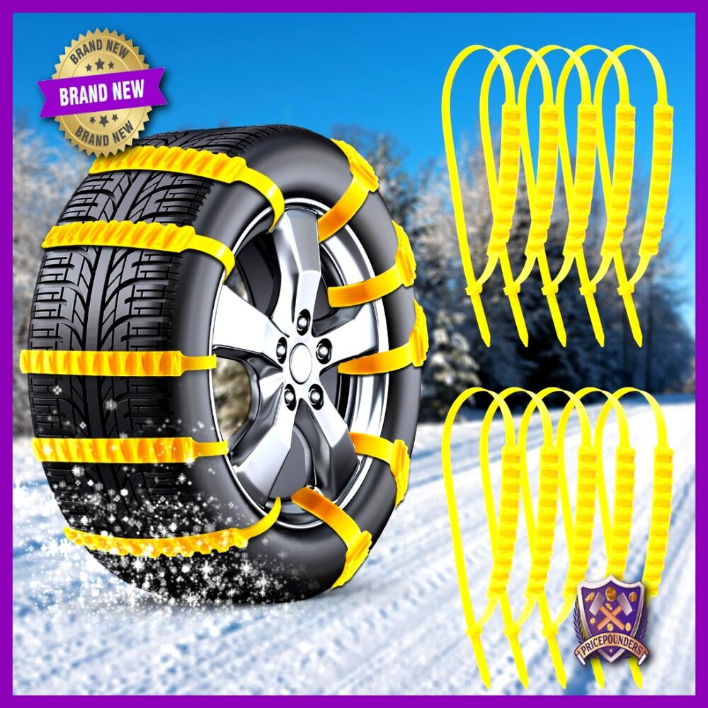 Universal Nylon Snow Tire Chains Emergency Anti Skid Straps Winter Driving